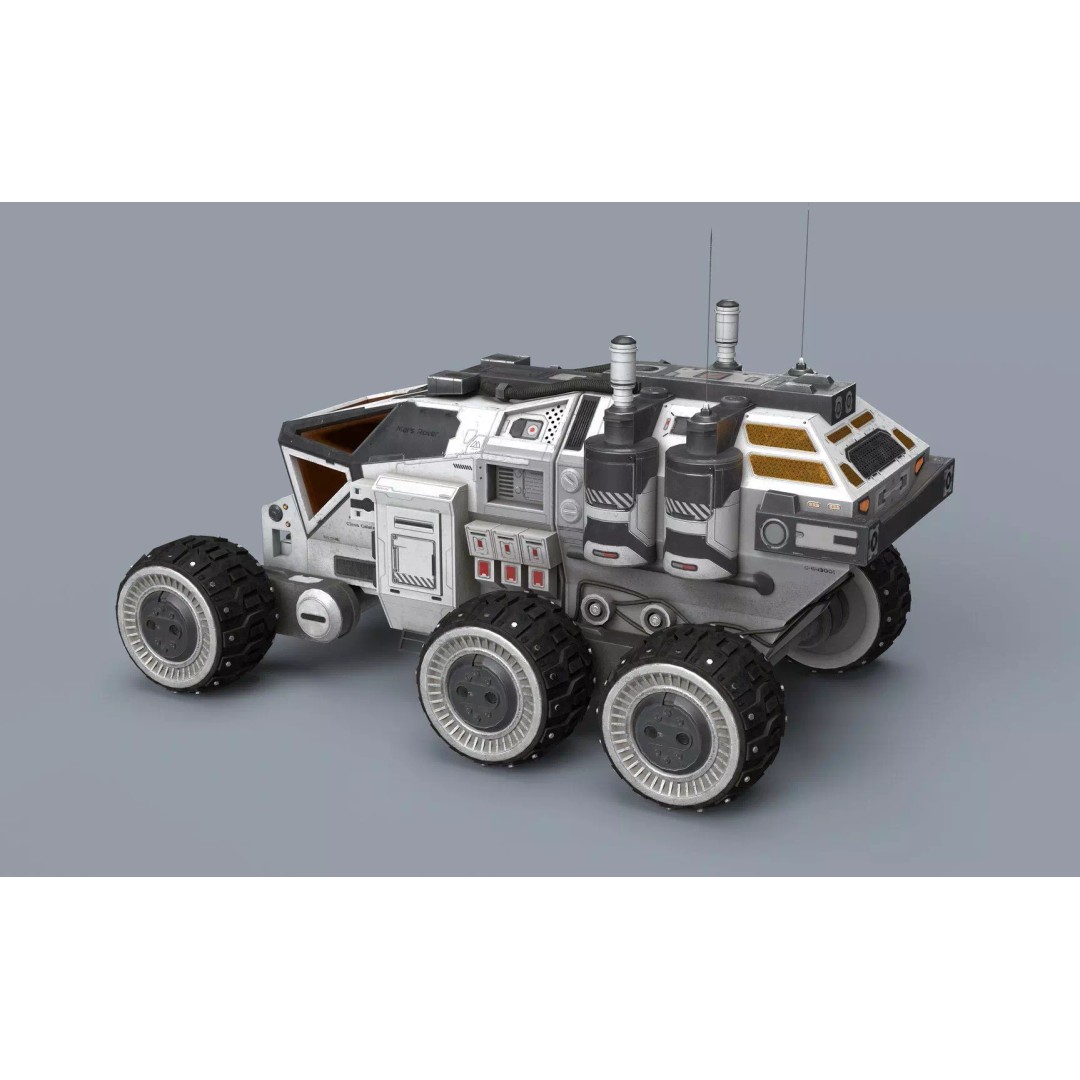 Mars Rover 3D Model – Low Poly Space Vehicle, FBX, PBR Textures - View 56