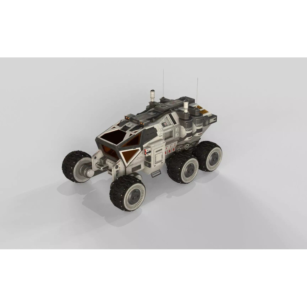 Mars Rover 3D Model – Low Poly Space Vehicle, FBX, PBR Textures - View 57