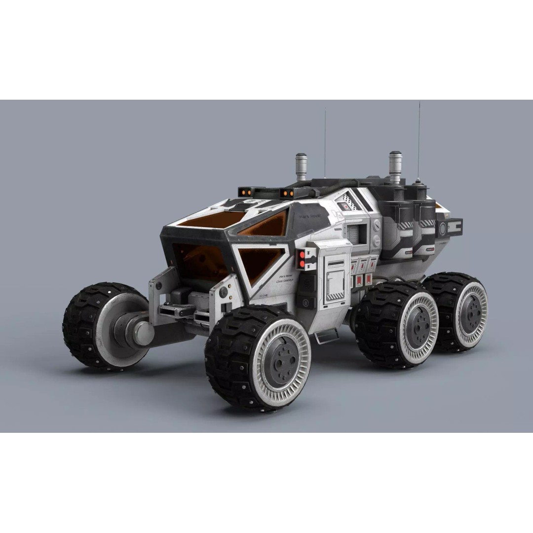 Mars Rover 3D Model – Low Poly Space Vehicle, FBX, PBR Textures - View 58
