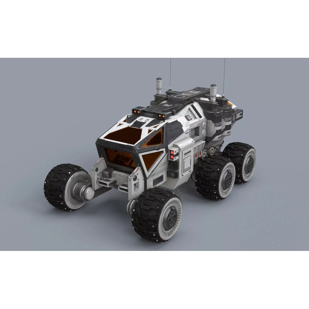 Mars Rover 3D Model – Low Poly Space Vehicle, FBX, PBR Textures - View 59