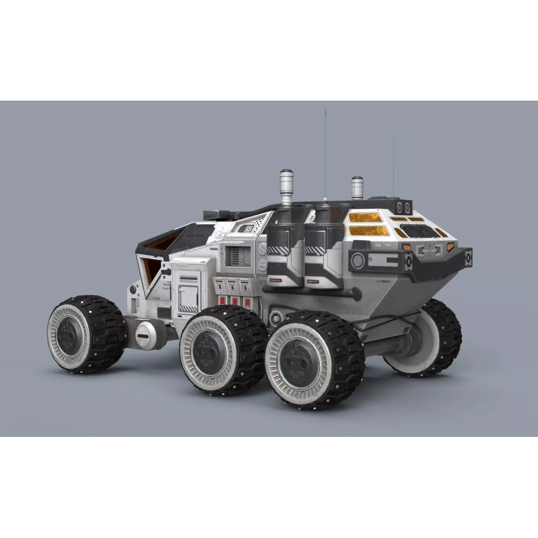Mars Rover 3D Model – Low Poly Space Vehicle, FBX, PBR Textures - View 61