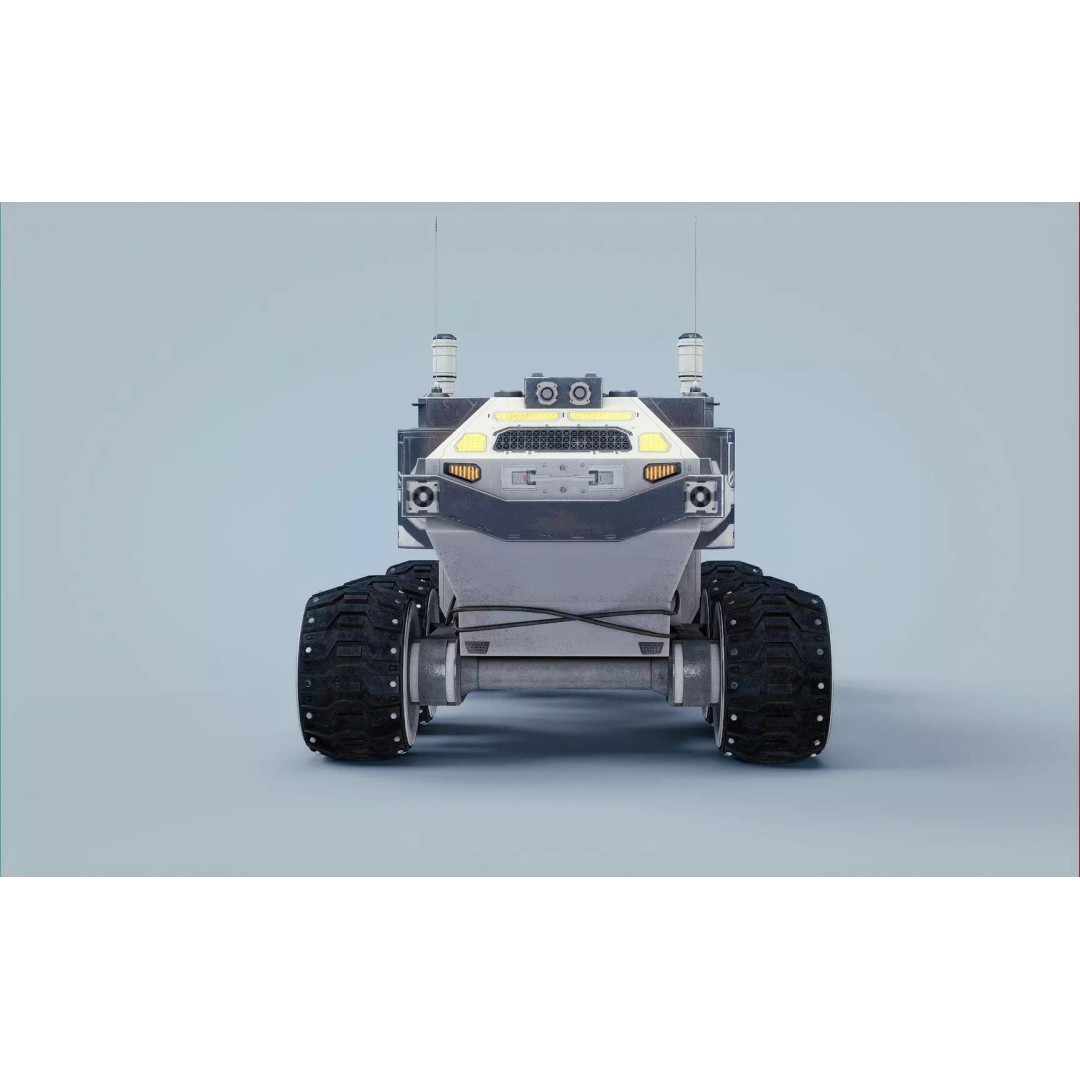 Mars Rover 3D Model – Low Poly Space Vehicle, FBX, PBR Textures - View 8