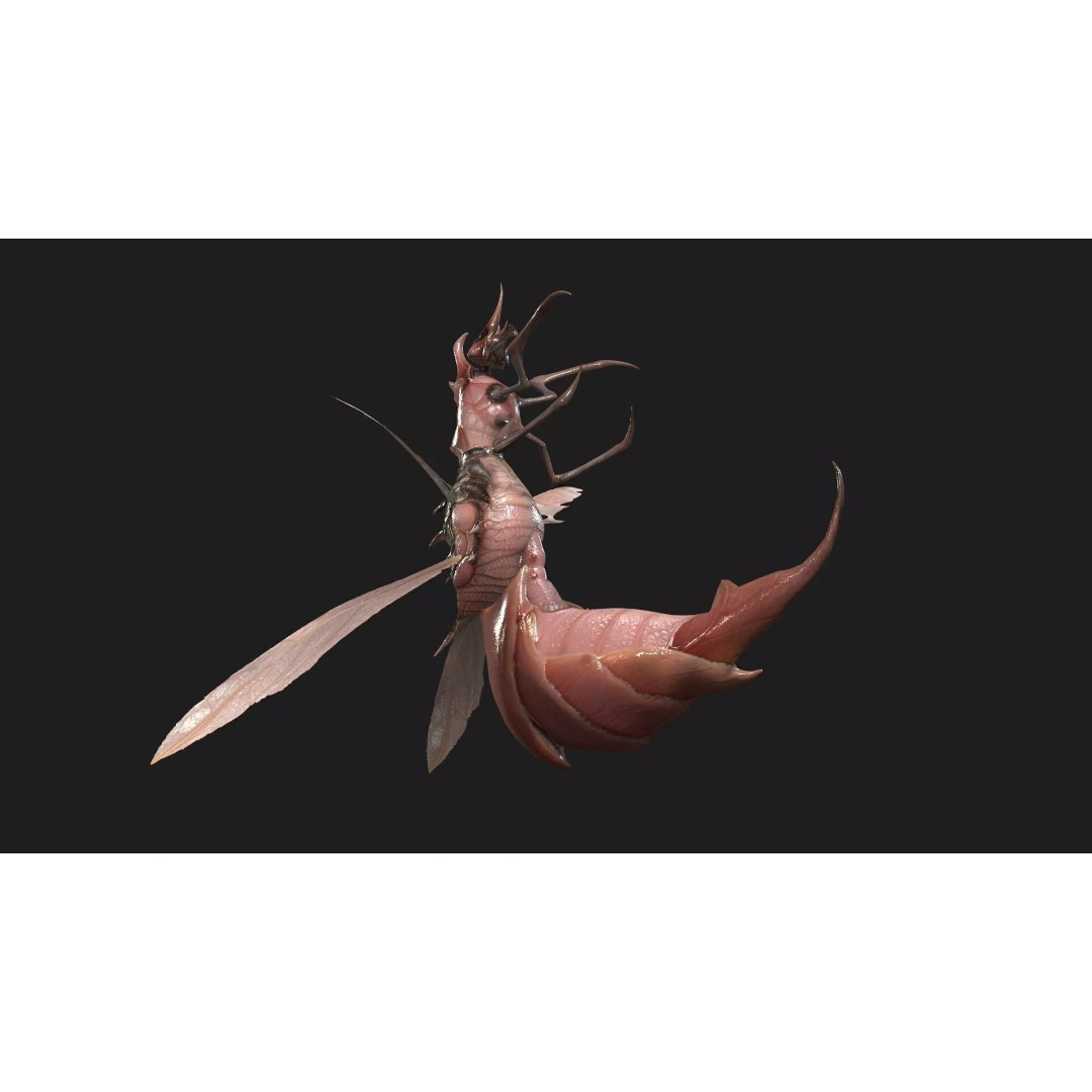 Bee Monster 3D Model – Low Poly Animated Insect, FBX, PBR - View 16