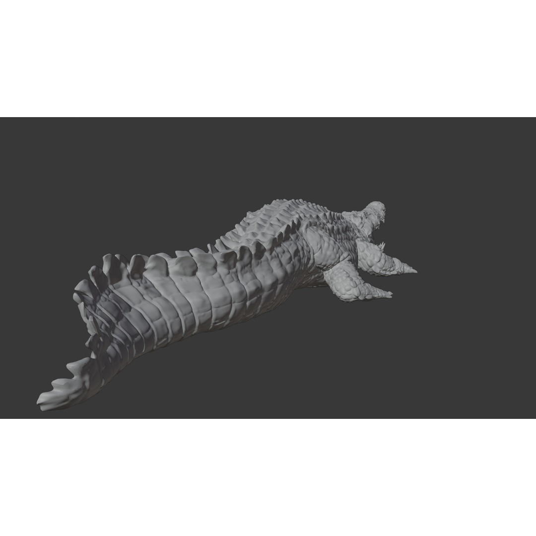 Crocodile 3D Model – Highly Detailed Game-Ready Asset, FBX, Blender - View 20