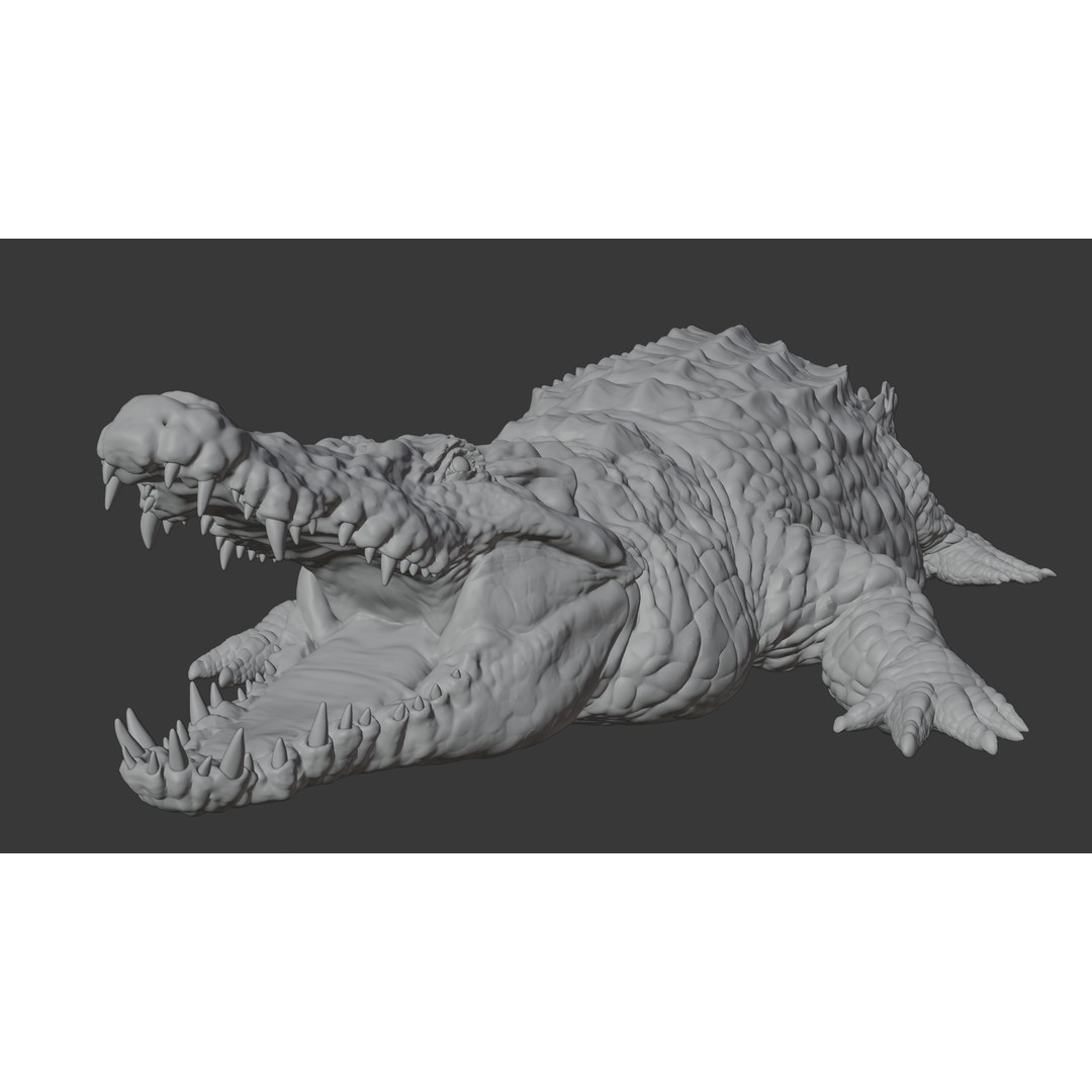 Crocodile 3D Model – Highly Detailed Game-Ready Asset, FBX, Blender - View 21