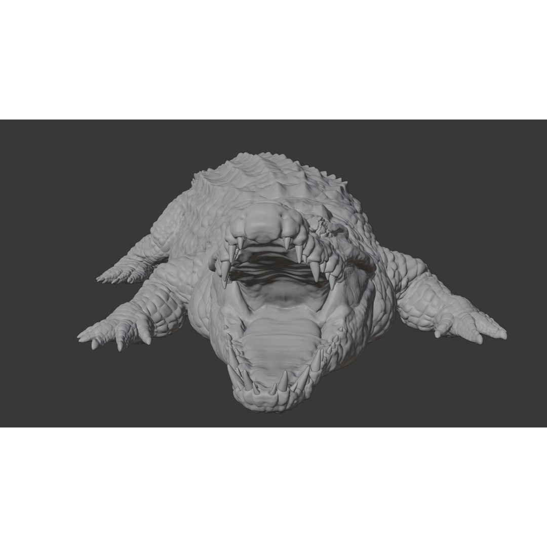 Crocodile 3D Model – Highly Detailed Game-Ready Asset, FBX, Blender - View 22