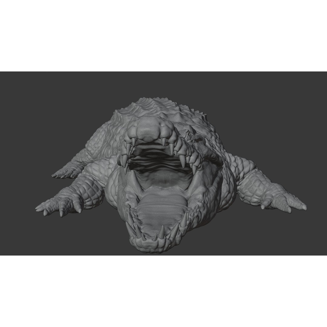 Crocodile 3D Model – Highly Detailed Game-Ready Asset, FBX, Blender - View 26