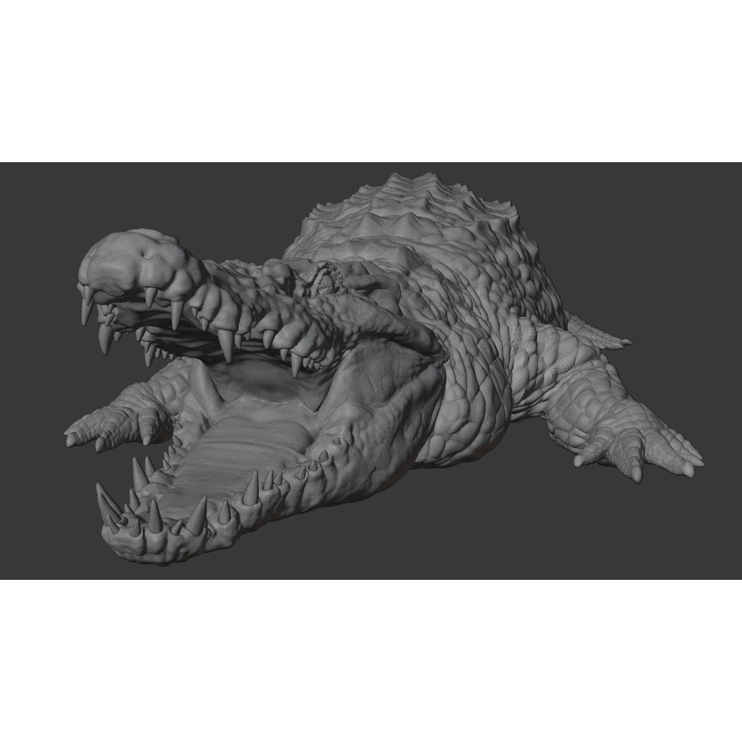 Crocodile 3D Model – Highly Detailed Game-Ready Asset, FBX, Blender - View 29