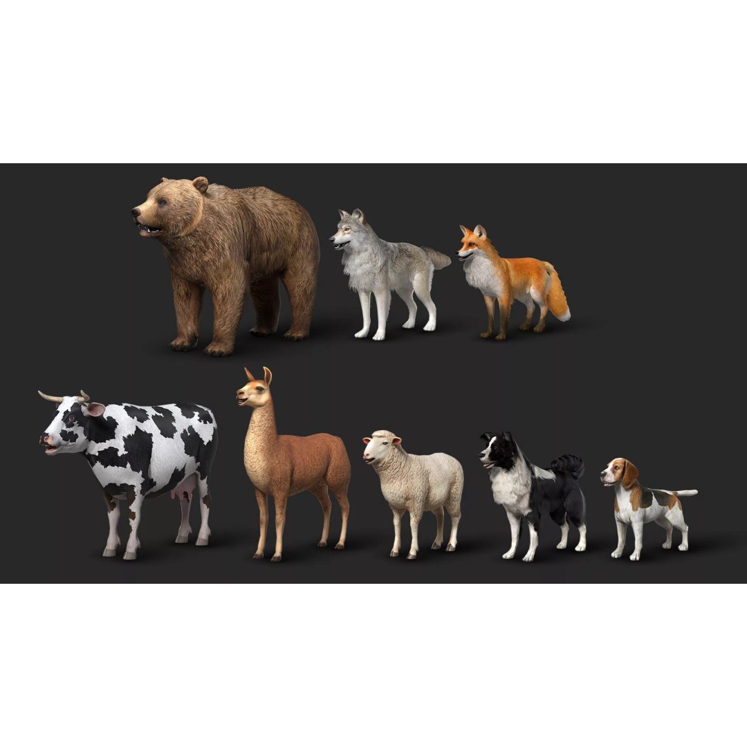 Shepherd Valley 3D Animal Pack – Low Poly Game Assets, FBX, Rigged - View 12