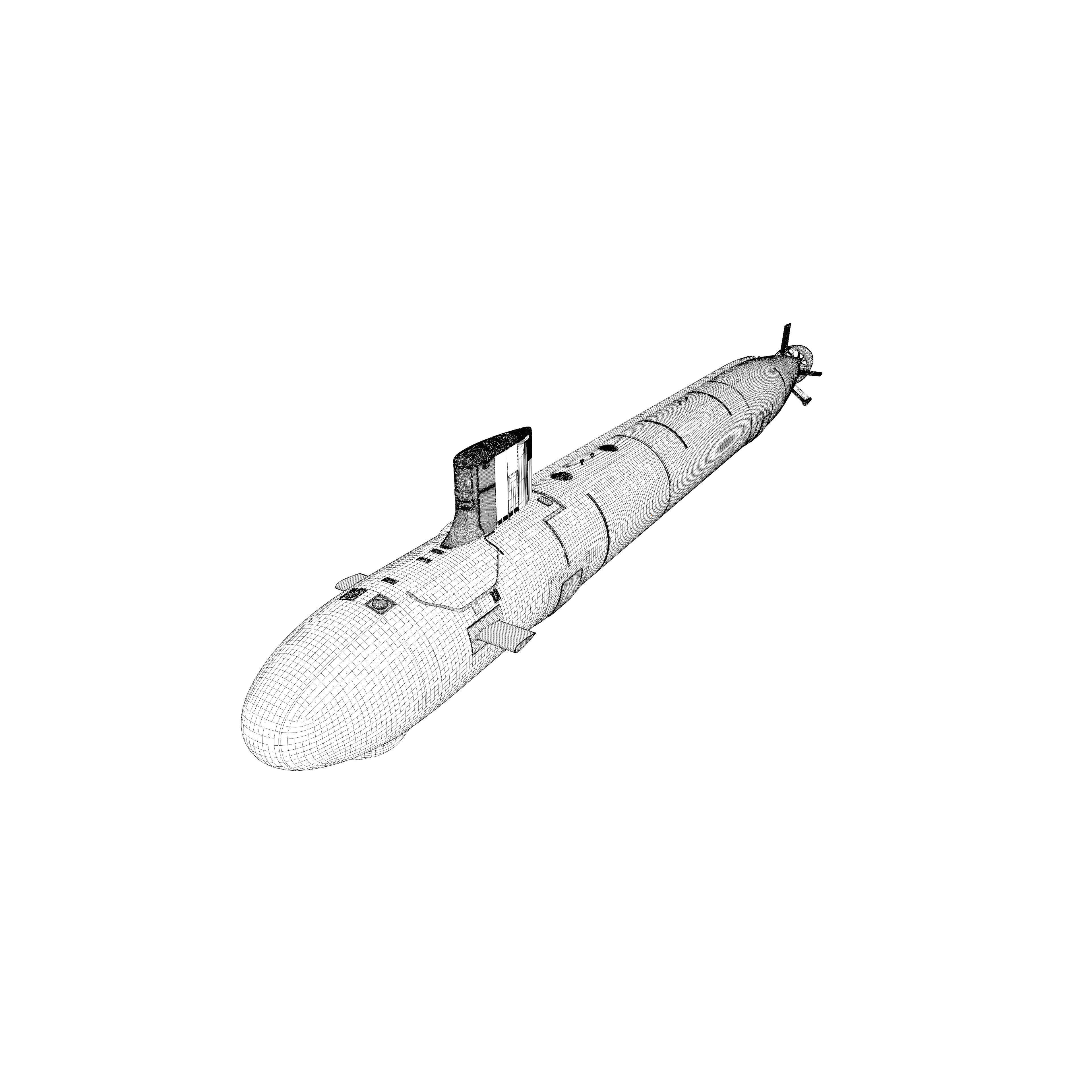 US Submarine Virginia SSN-774 - Low-Poly Game-Ready 3D Model
