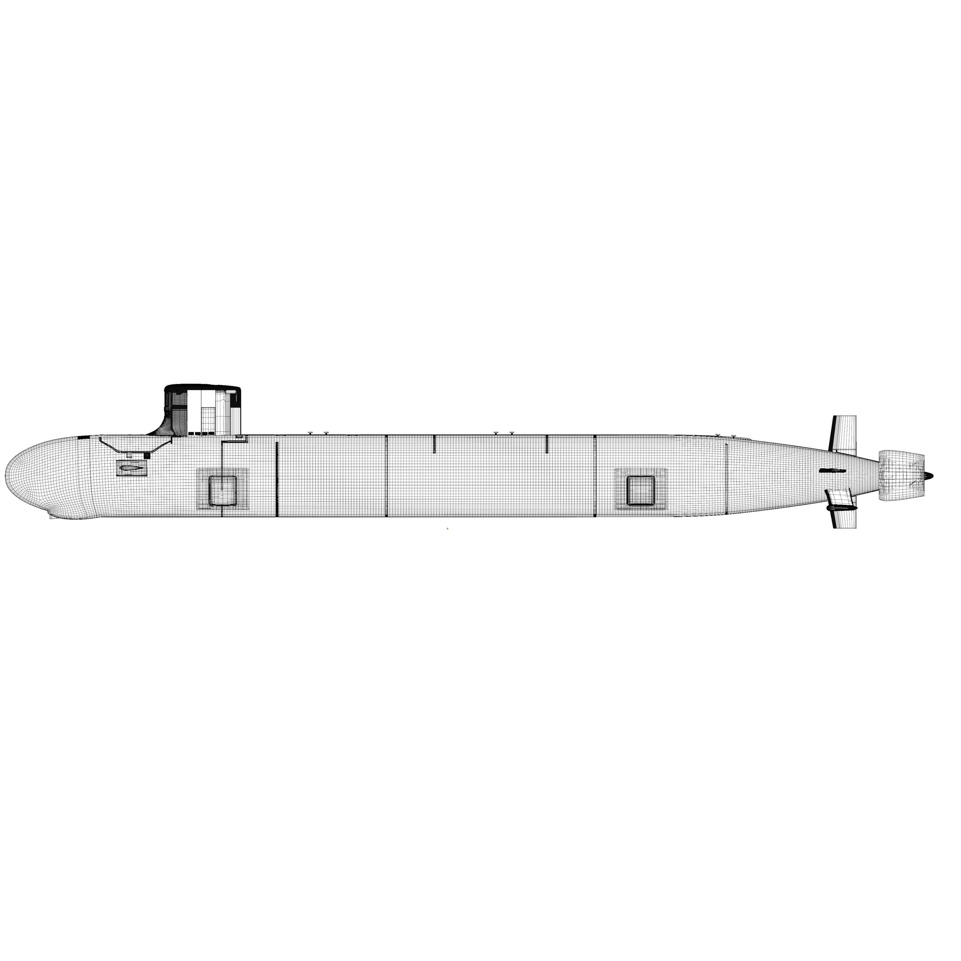 US Submarine Virginia SSN-774 - Low-Poly Game-Ready 3D Model - View 11