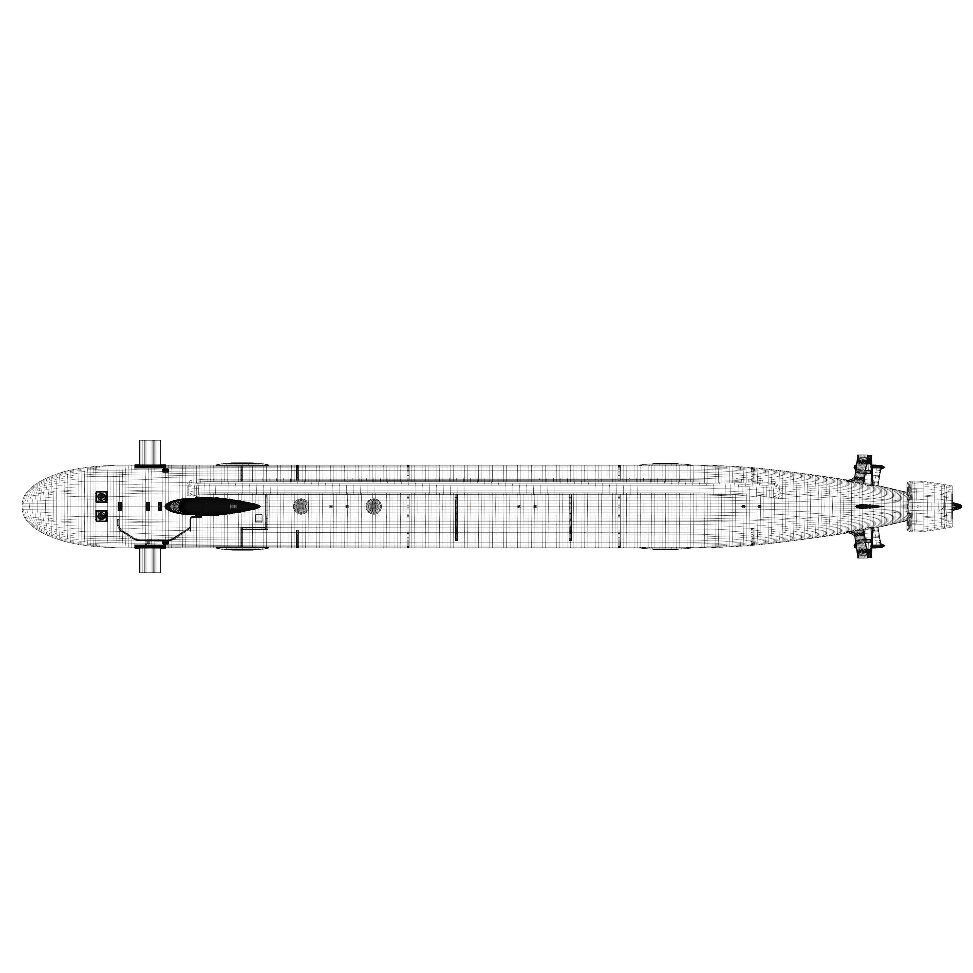 US Submarine Virginia SSN-774 - Low-Poly Game-Ready 3D Model - View 12