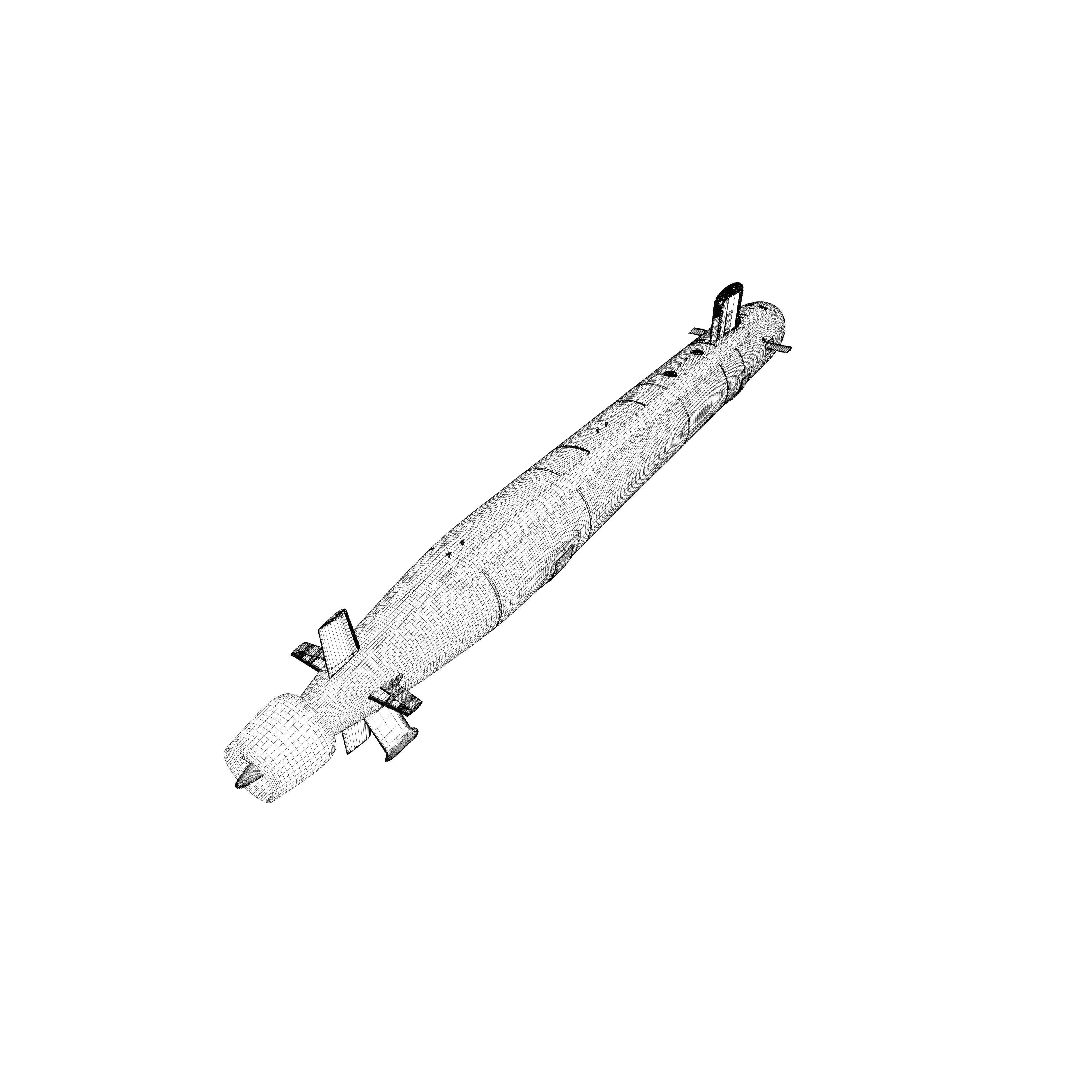 US Submarine Virginia SSN-774 - Low-Poly Game-Ready 3D Model - View 13