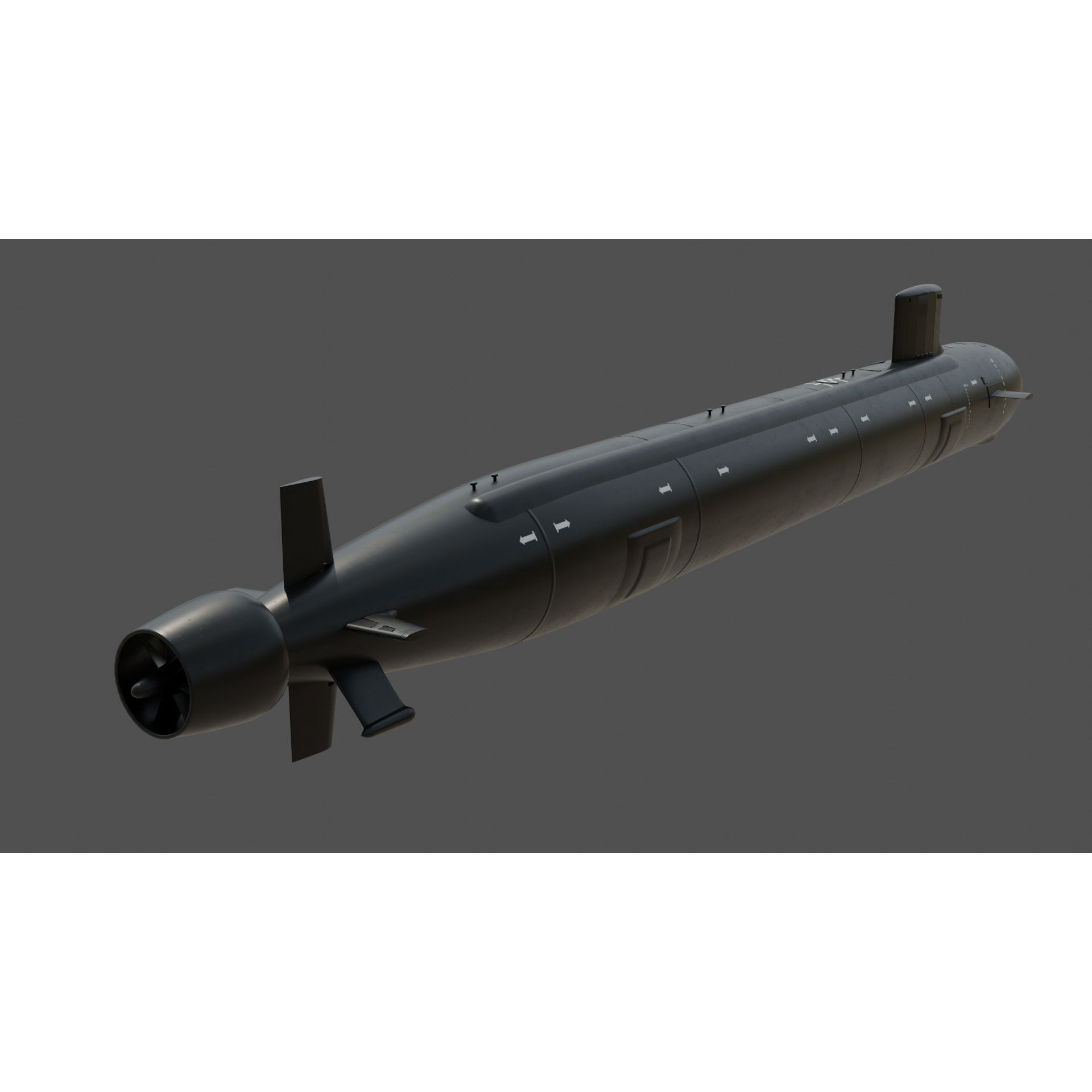 US Submarine Virginia SSN-774 - Low-Poly Game-Ready 3D Model - View 6