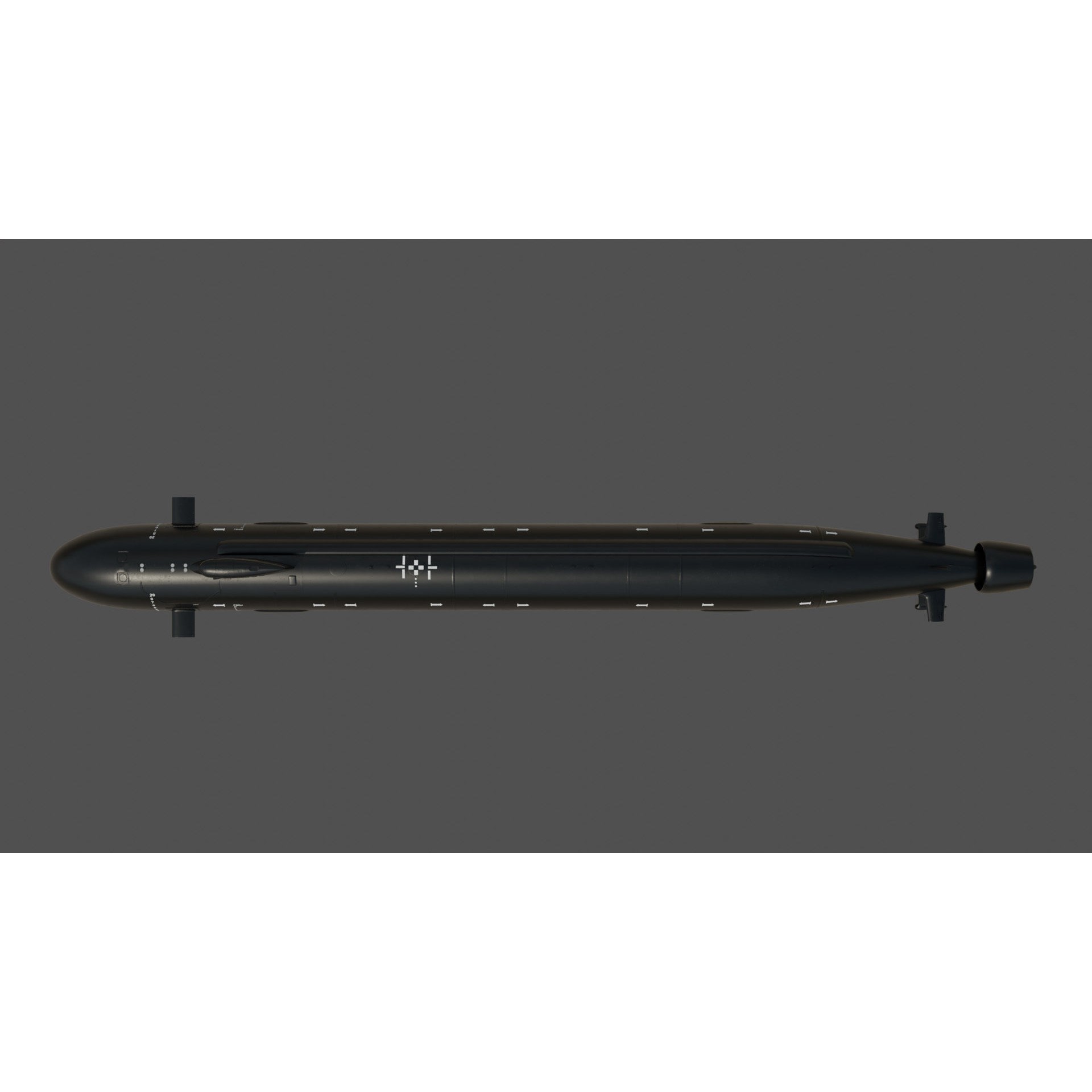 US Submarine Virginia SSN-774 - Low-Poly Game-Ready 3D Model - View 7