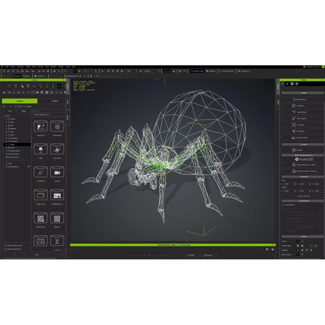 Spider 3D Model – Low Poly Rigged Insect with PBR Textures