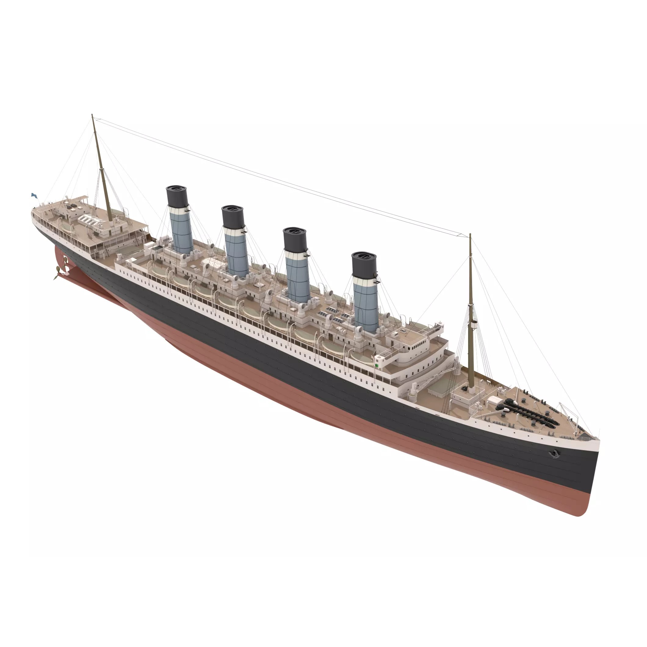 Ocean Liner - Game-Ready 3D Model