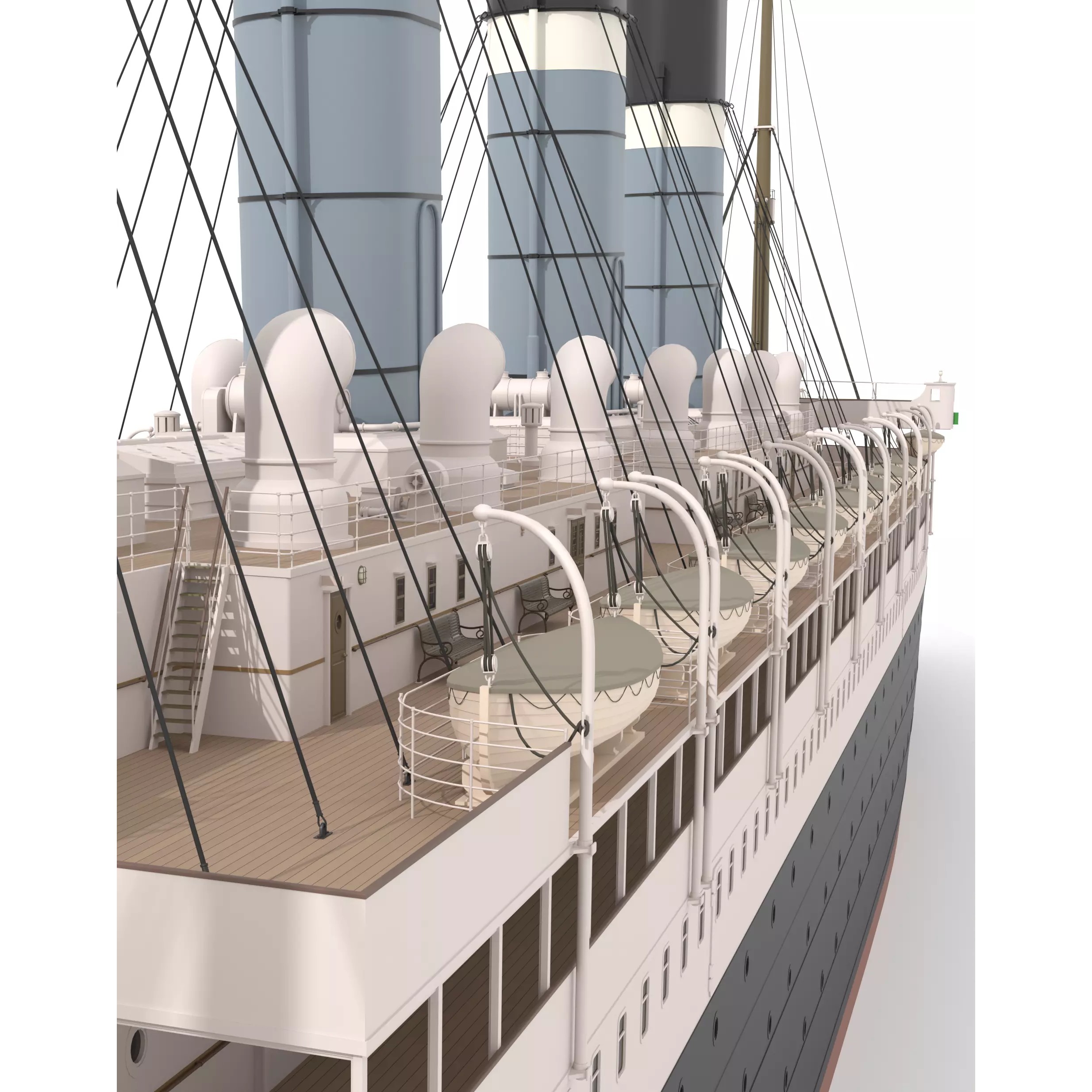 Ocean Liner - Game-Ready 3D Model - View 12