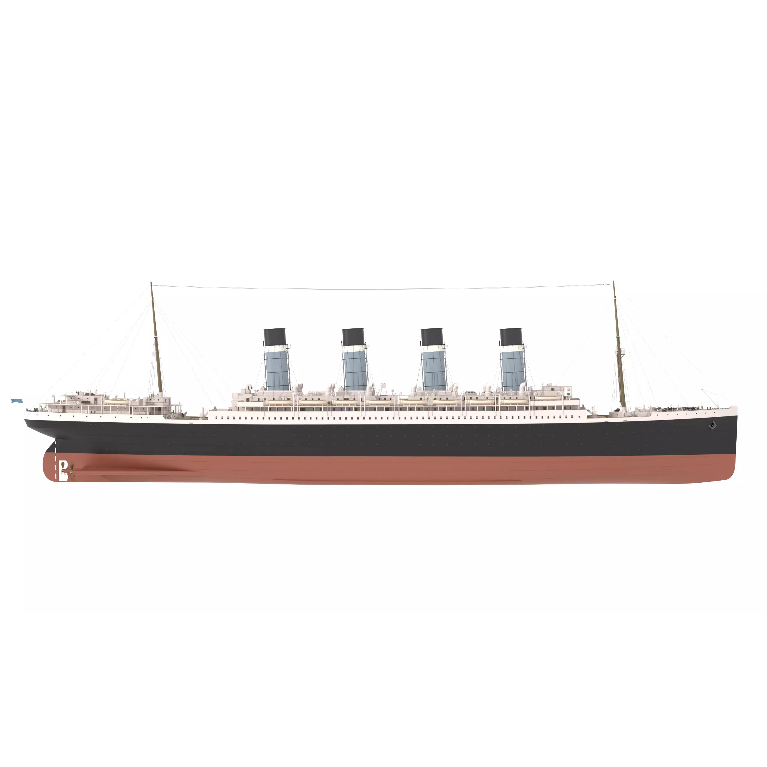 Ocean Liner - Game-Ready 3D Model - View 14