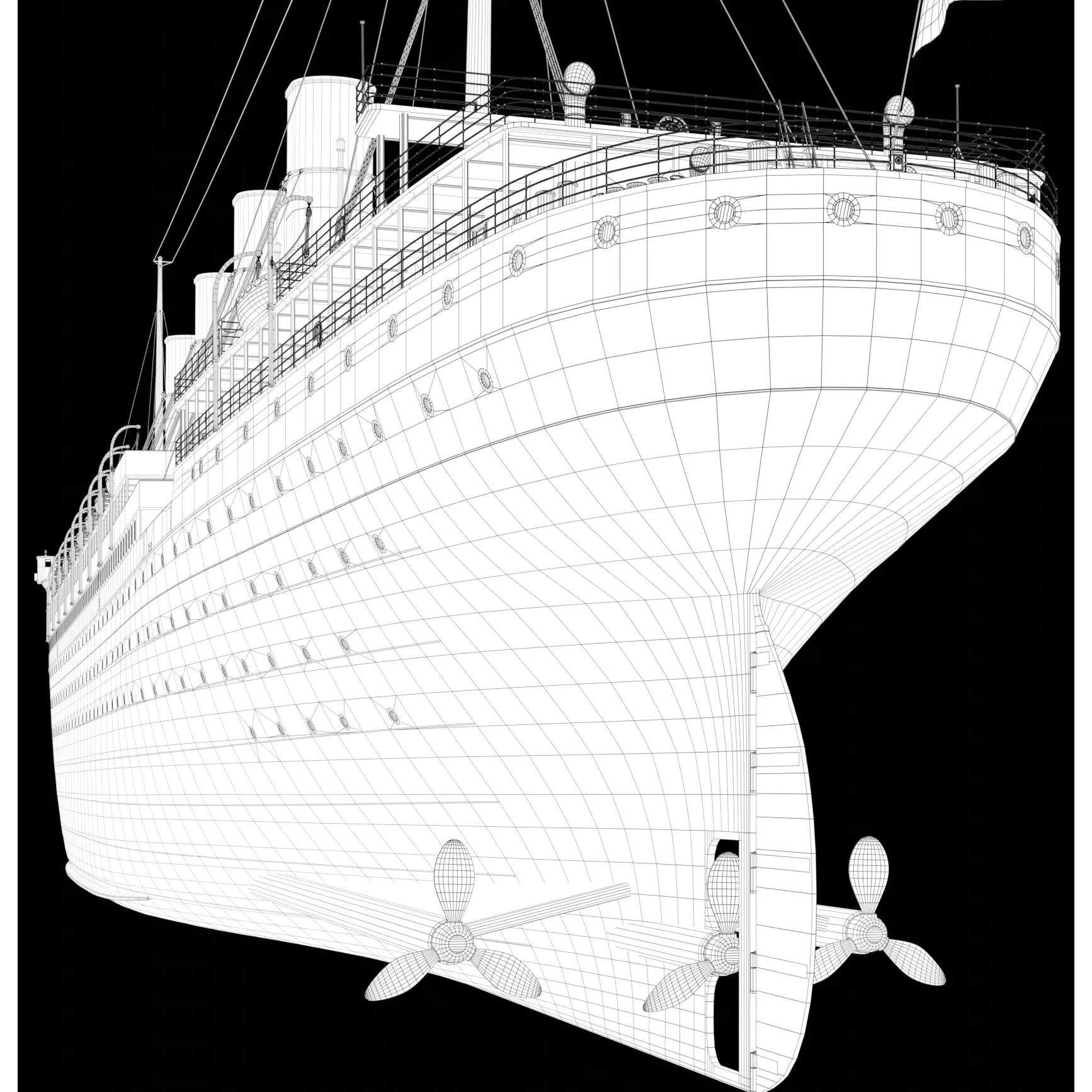Ocean Liner - Game-Ready 3D Model - View 19