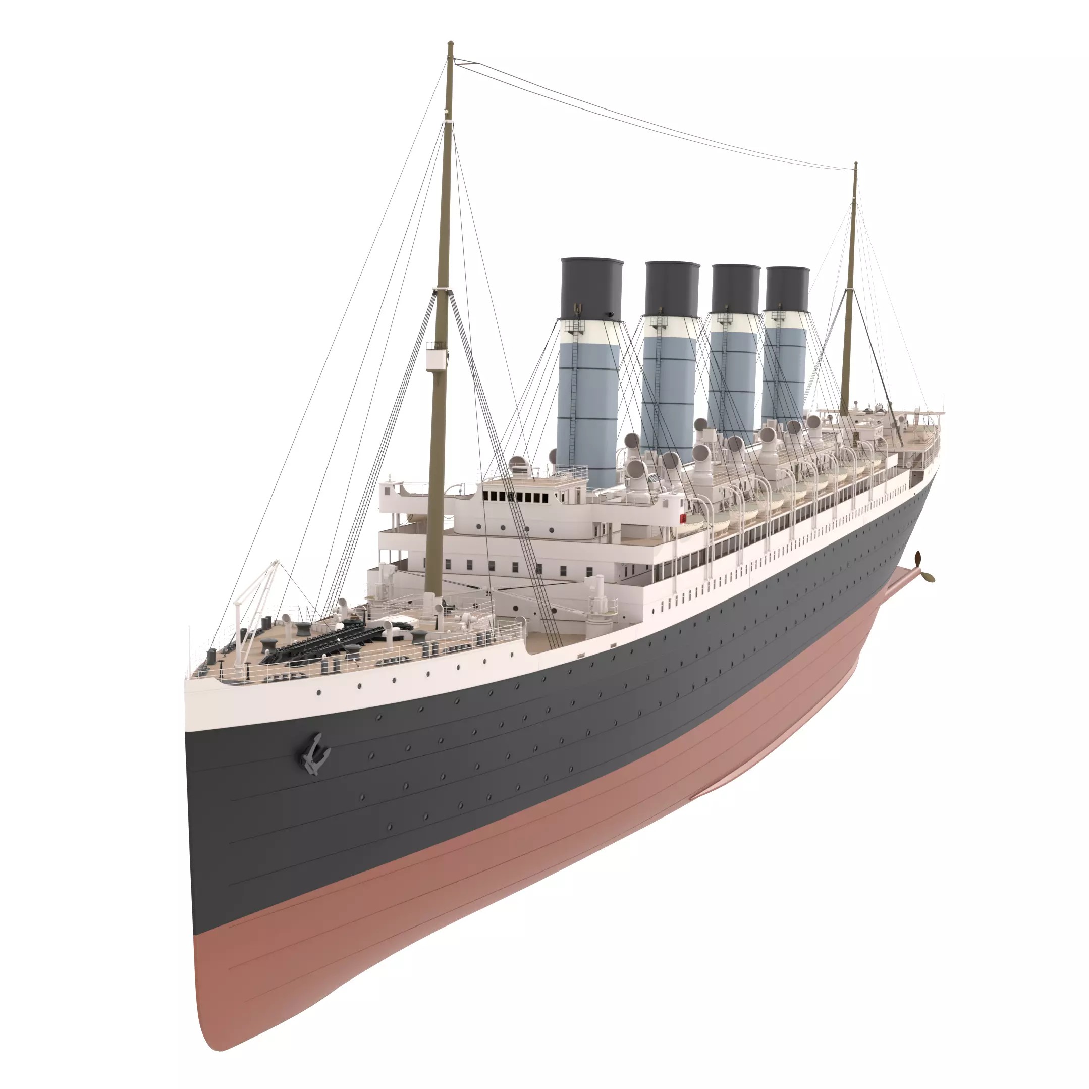 Ocean Liner - Game-Ready 3D Model - View 4