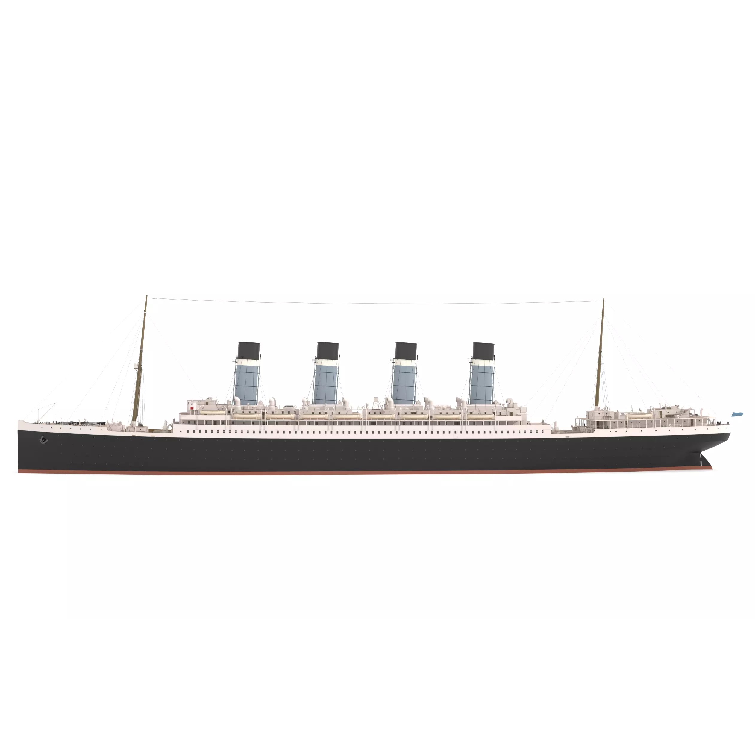 Ocean Liner - Game-Ready 3D Model - View 5