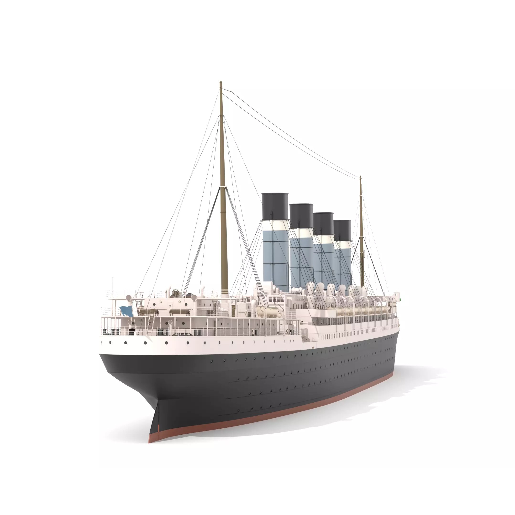 Ocean Liner - Game-Ready 3D Model - View 6