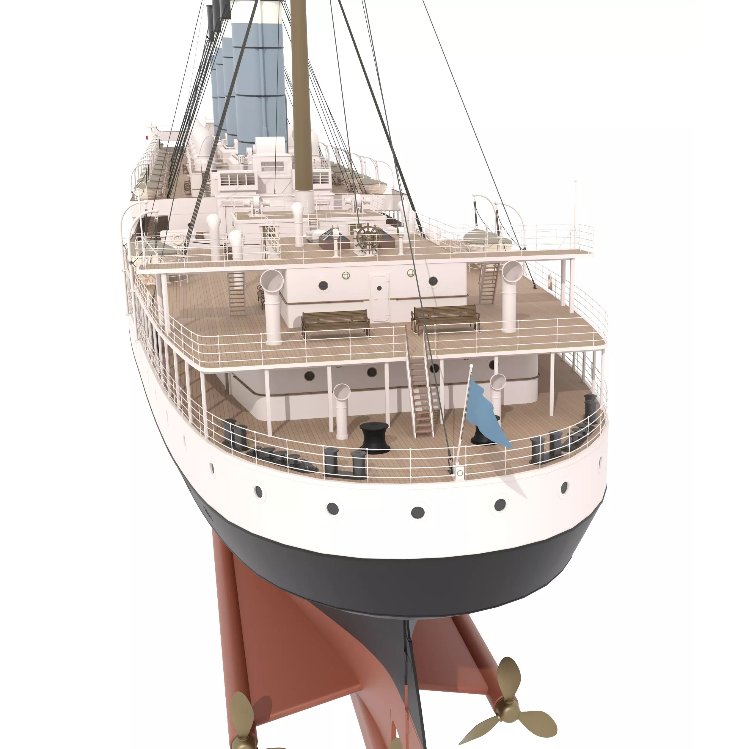 Ocean Liner - Game-Ready 3D Model - View 8