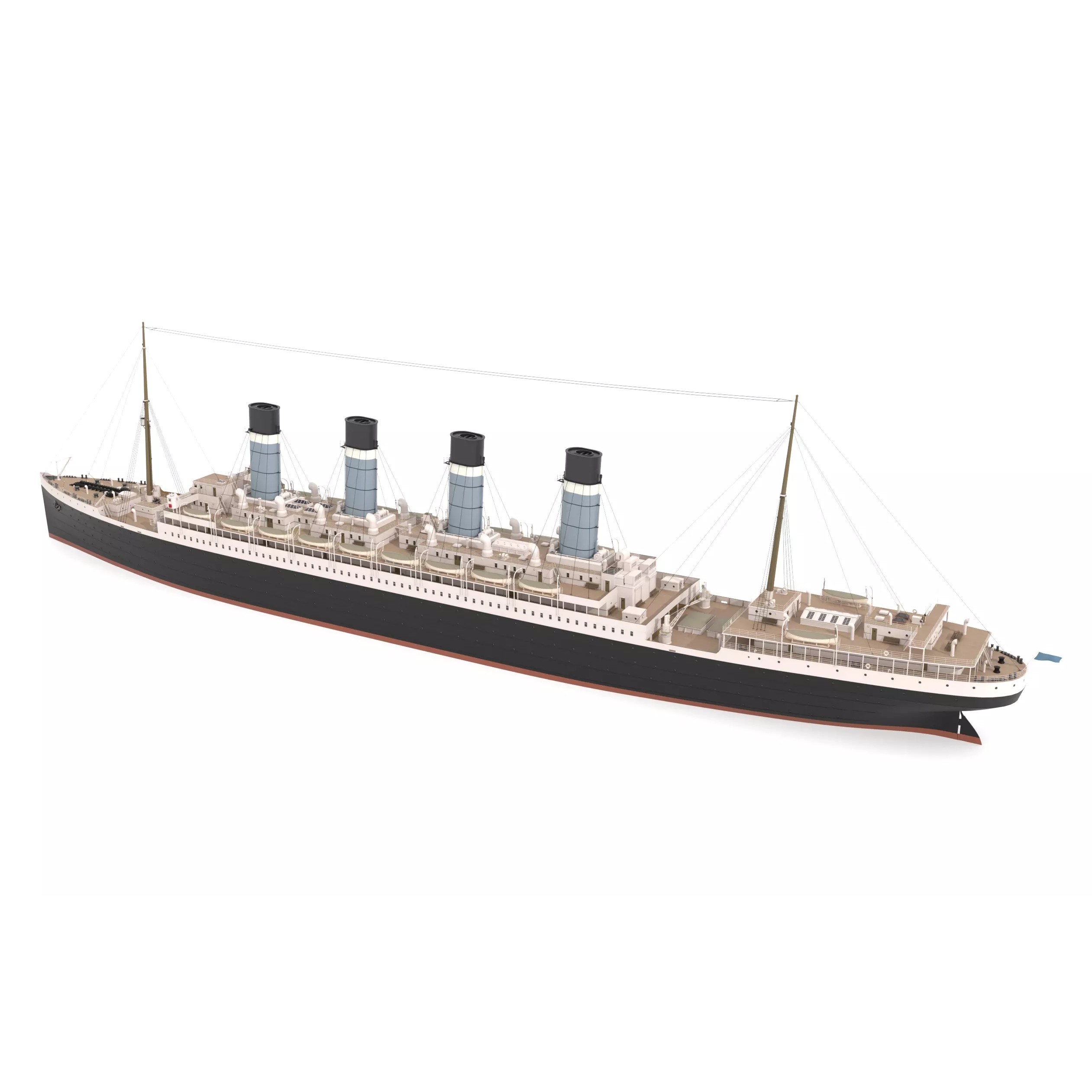 Ocean Liner - Game-Ready 3D Model - View 9