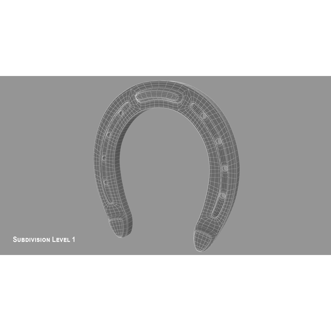 Horseshoe 3D Model – Vintage Symbol, PBR Textures, FBX, OBJ - View 10