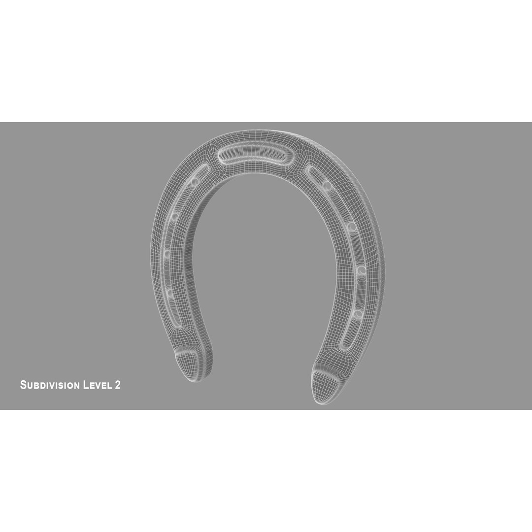Horseshoe 3D Model – Vintage Symbol, PBR Textures, FBX, OBJ - View 11