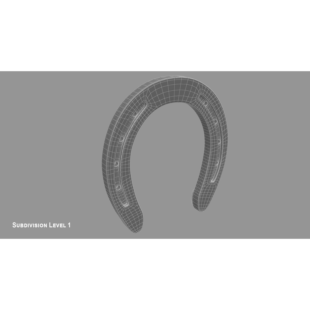 Horseshoe 3D Model – Vintage Symbol, PBR Textures, FBX, OBJ - View 13
