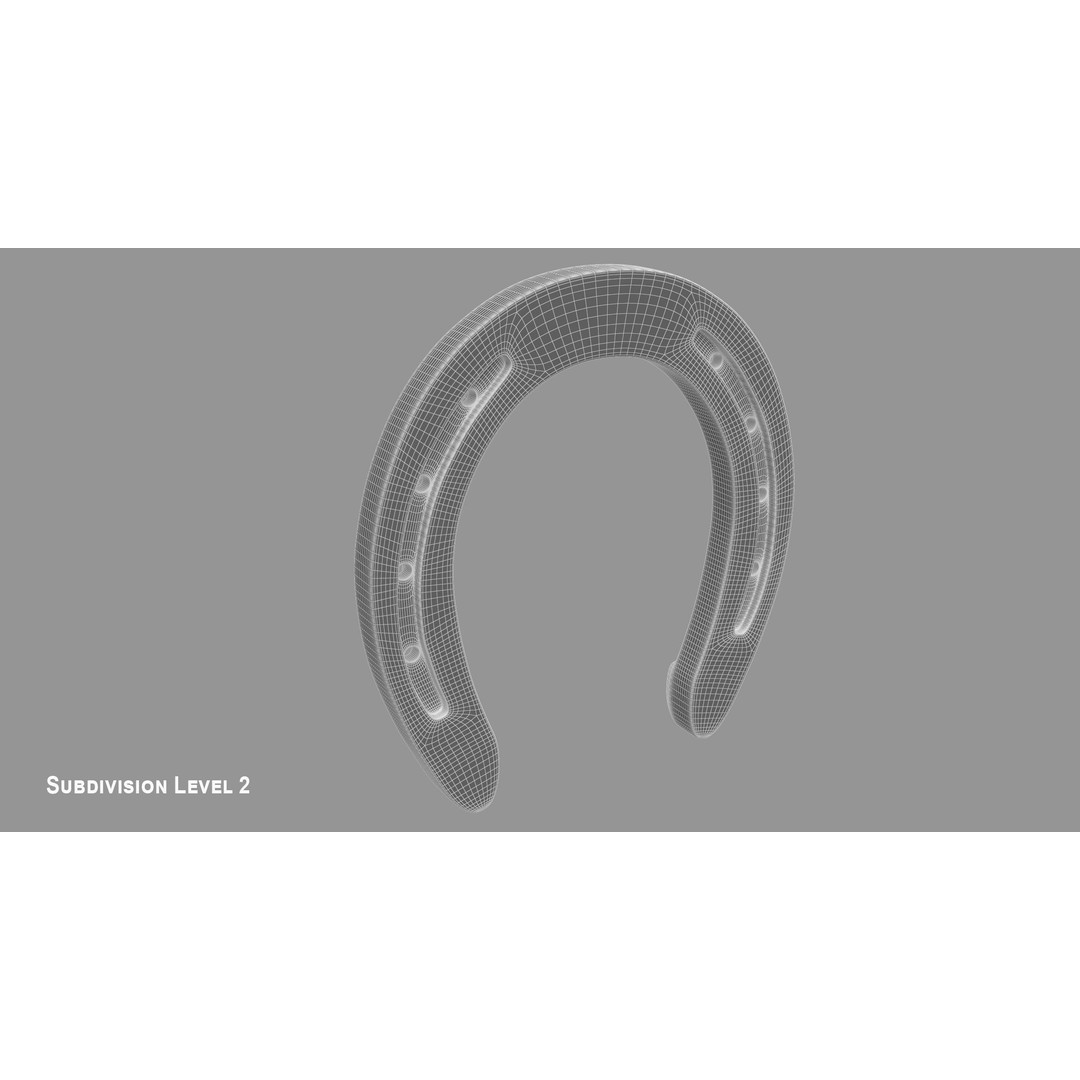 Horseshoe 3D Model – Vintage Symbol, PBR Textures, FBX, OBJ - View 14