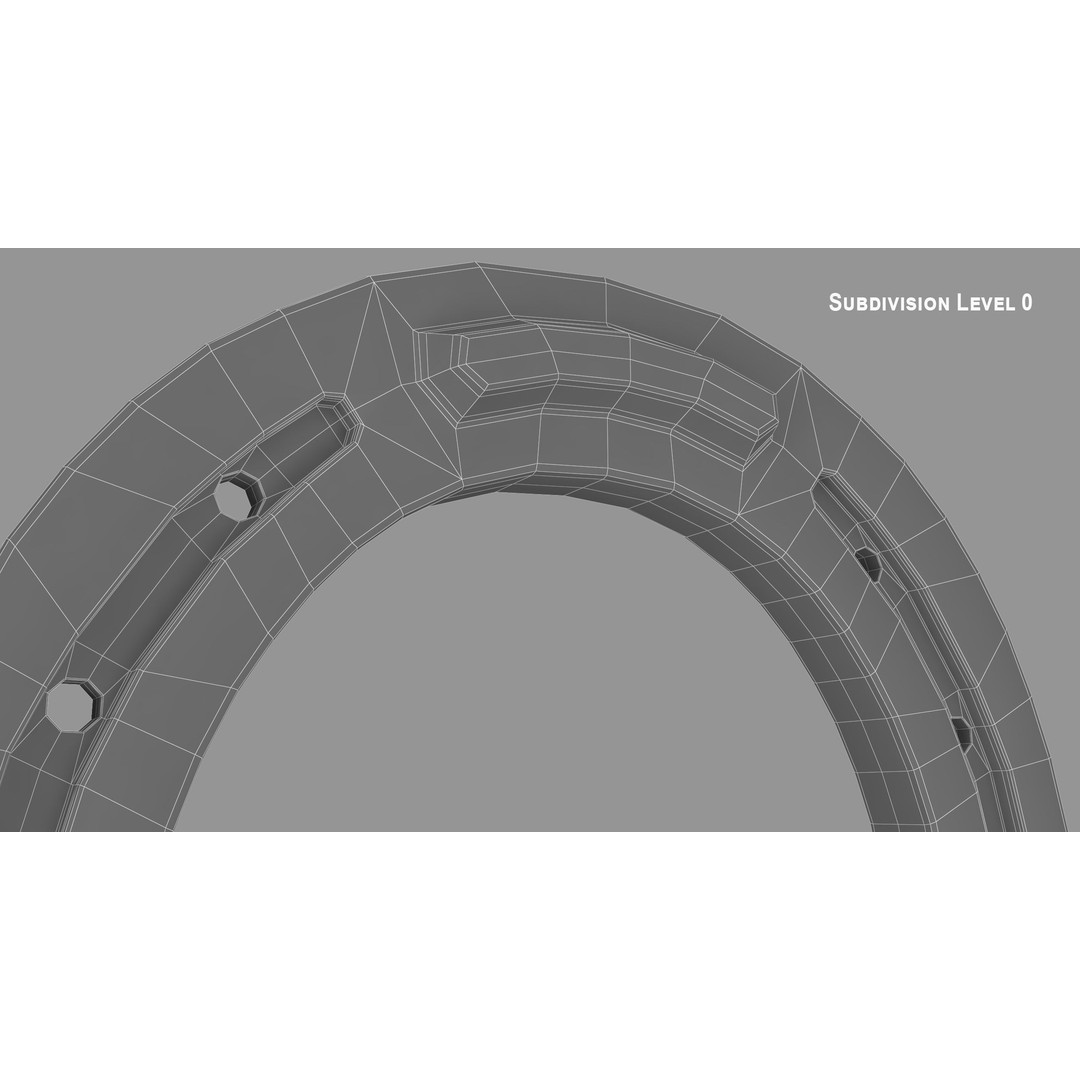 Horseshoe 3D Model – Vintage Symbol, PBR Textures, FBX, OBJ - View 15