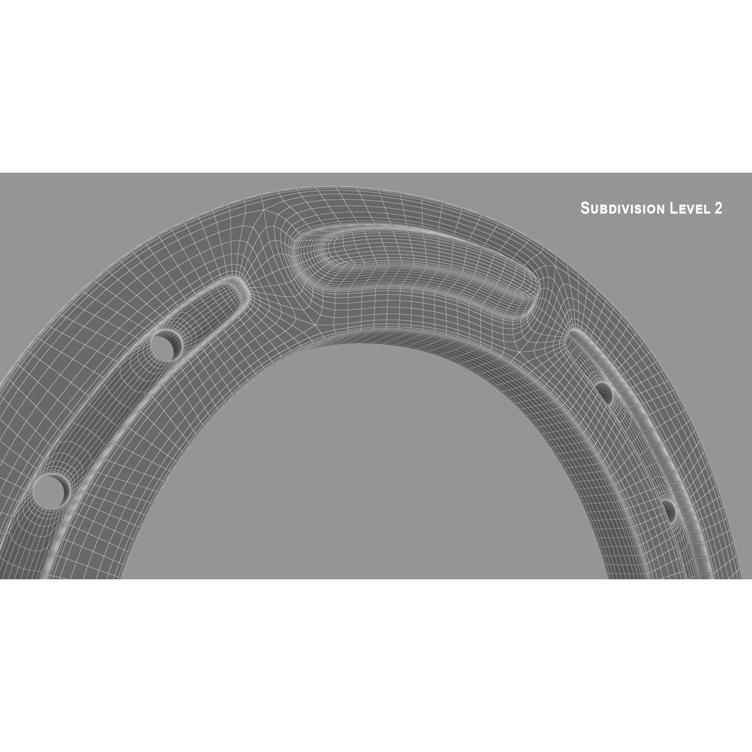 Horseshoe 3D Model – Vintage Symbol, PBR Textures, FBX, OBJ - View 17