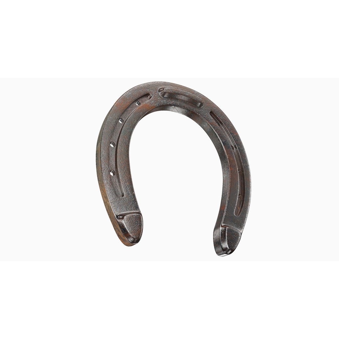 Horseshoe 3D Model – Vintage Symbol, PBR Textures, FBX, OBJ - View 6