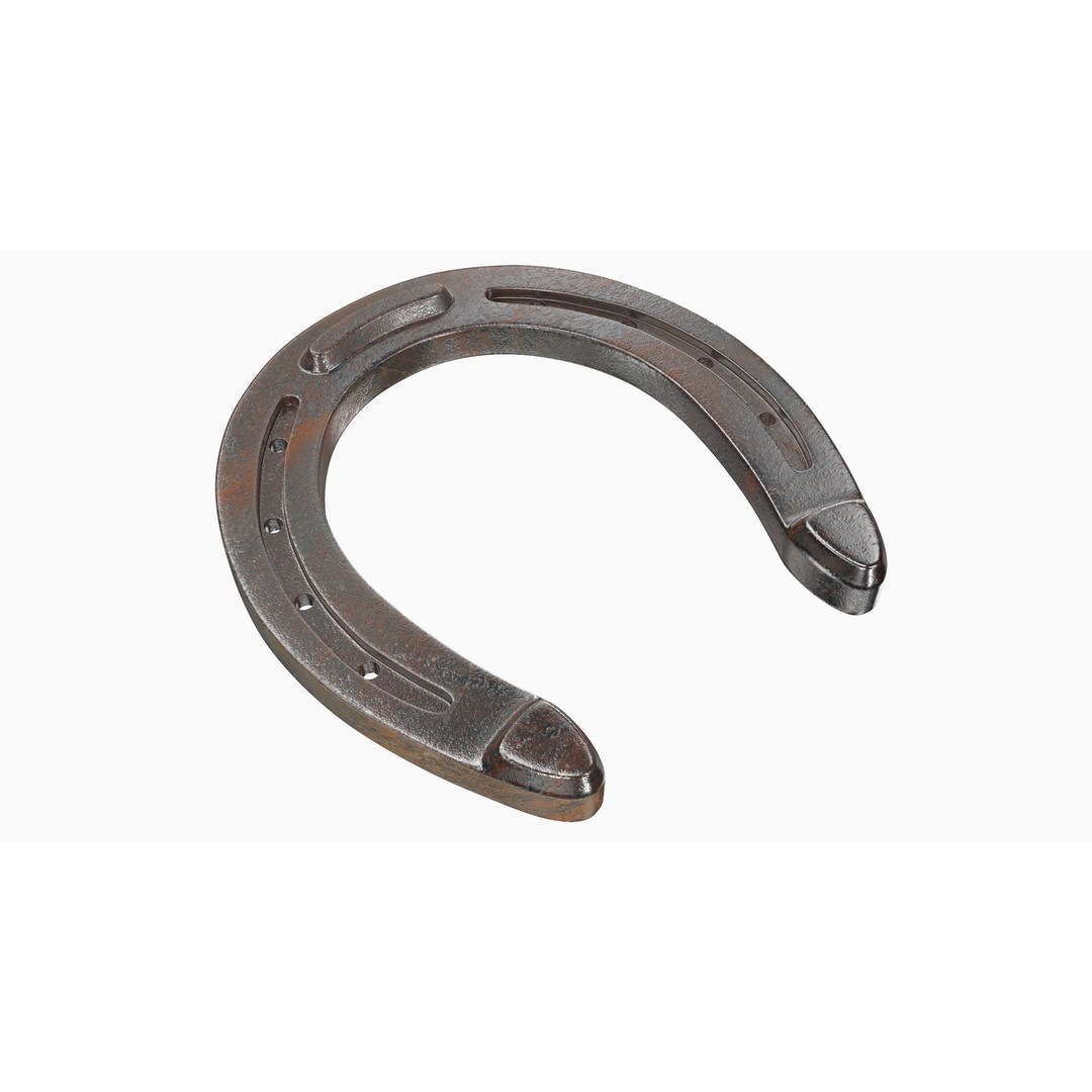 Horseshoe 3D Model – Vintage Symbol, PBR Textures, FBX, OBJ - View 7