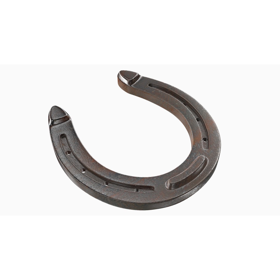 Horseshoe 3D Model – Vintage Symbol, PBR Textures, FBX, OBJ - View 8