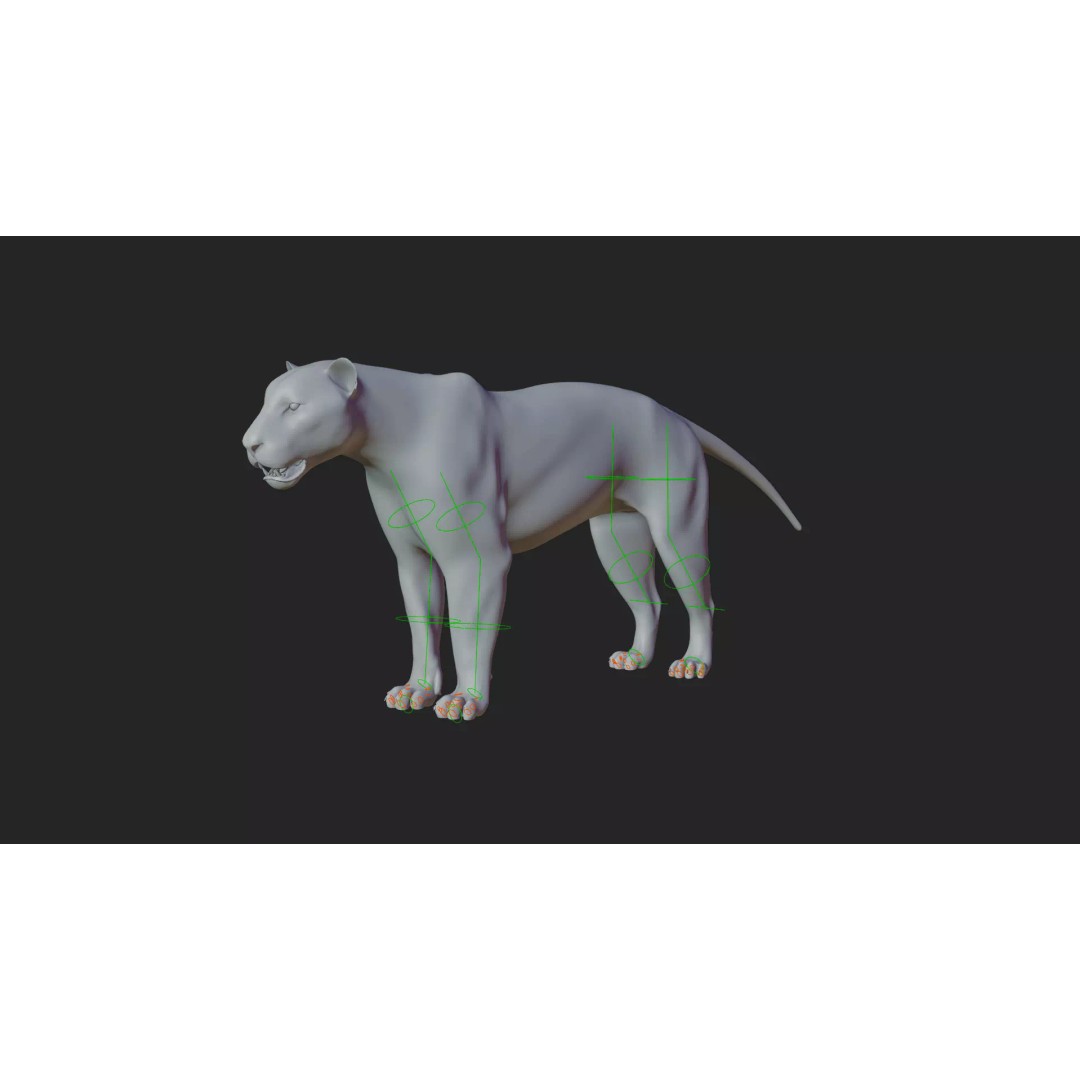 Lioness 3D Model – Hyper-Realistic Rigged Asset with PBR Textures - View 12