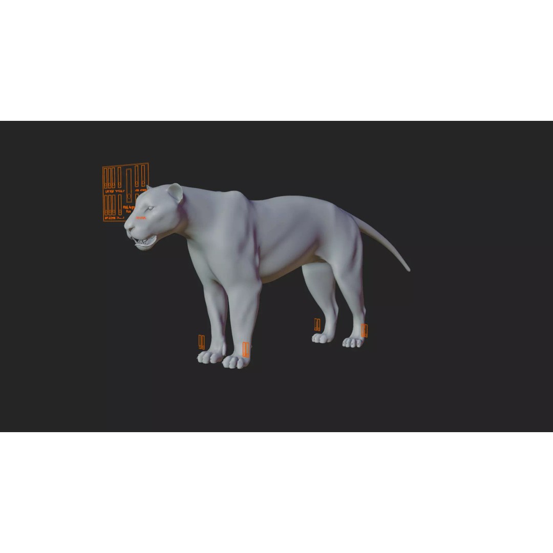 Lioness 3D Model – Hyper-Realistic Rigged Asset with PBR Textures - View 18