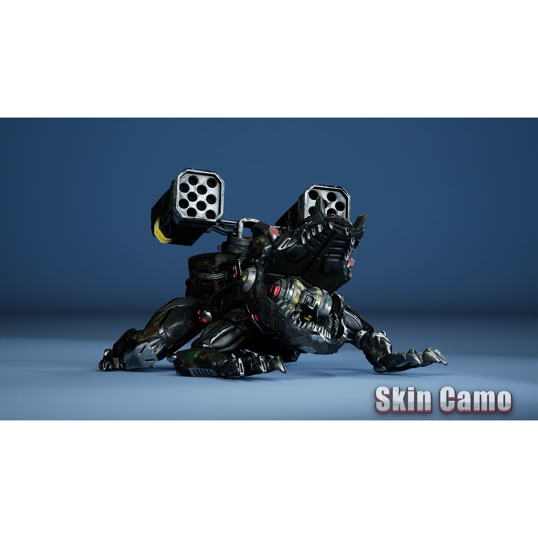 Sci-Fi Frog 3D Model – Low Poly Character with Animations, FBX