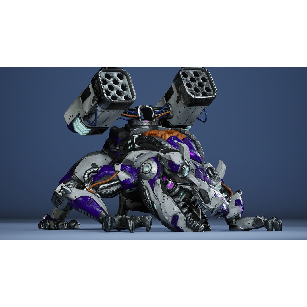 Sci-Fi Frog 3D Model – Low Poly Character with Animations, FBX - View 12