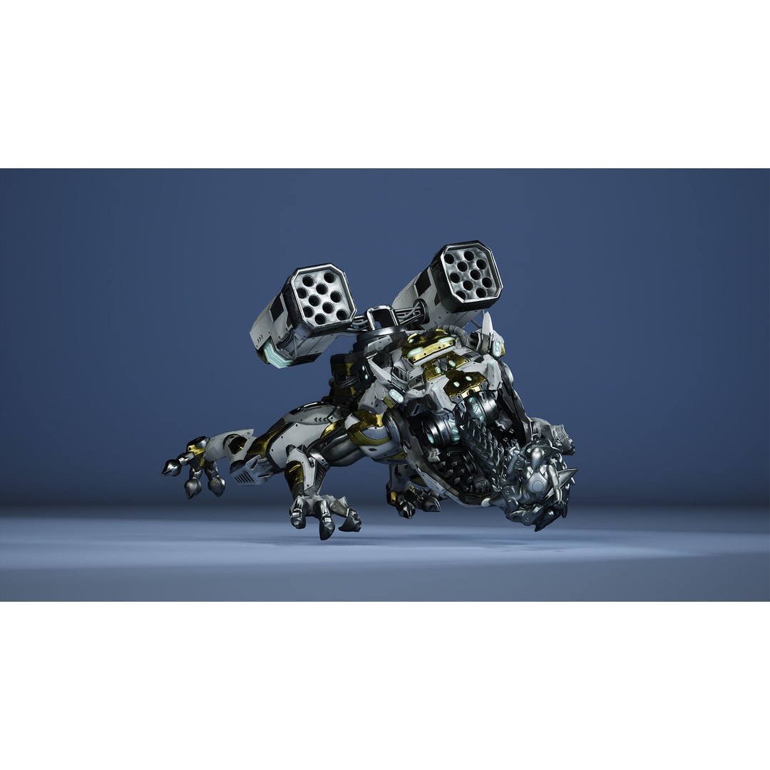 Sci-Fi Frog 3D Model – Low Poly Character with Animations, FBX - View 13