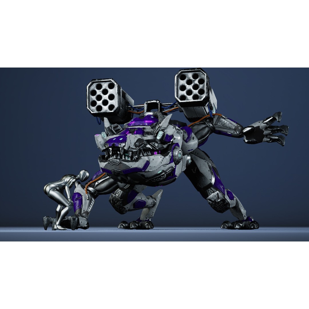 Sci-Fi Frog 3D Model – Low Poly Character with Animations, FBX - View 19