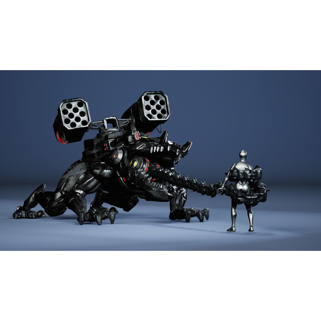Sci-Fi Frog 3D Model – Low Poly Character with Animations, FBX - View 20
