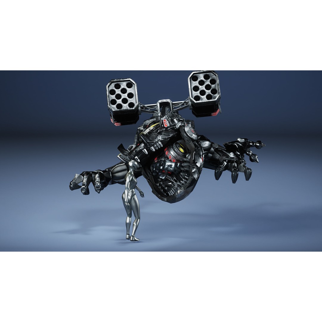 Sci-Fi Frog 3D Model – Low Poly Character with Animations, FBX - View 21
