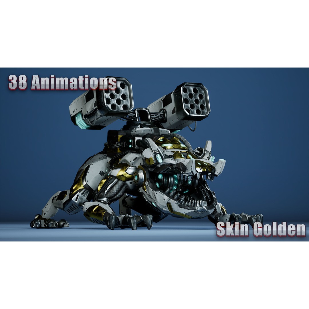 Sci-Fi Frog 3D Model – Low Poly Character with Animations, FBX - View 26