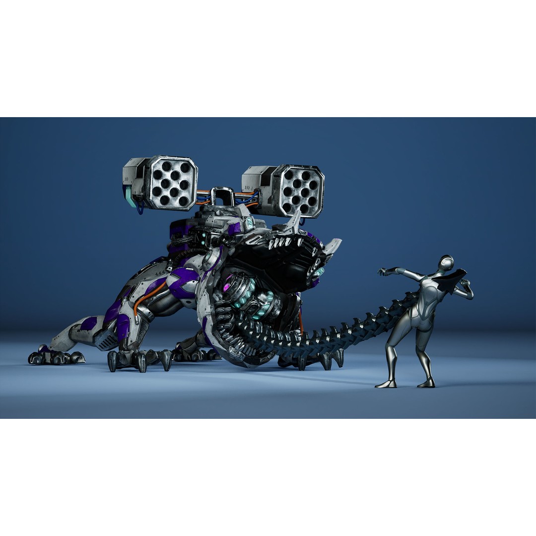 Sci-Fi Frog 3D Model – Low Poly Character with Animations, FBX - View 29