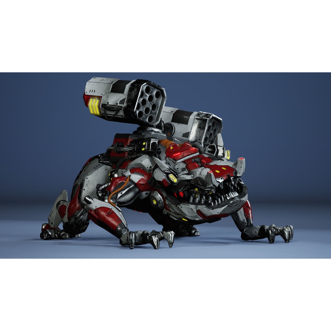 Sci-Fi Frog 3D Model – Low Poly Character with Animations, FBX - View 4