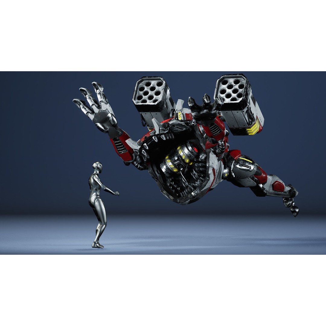 Sci-Fi Frog 3D Model – Low Poly Character with Animations, FBX - View 5